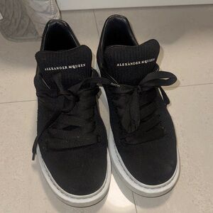 Alexander McQueen Black and White Lace-Up Sneakers